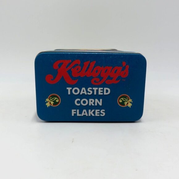 Kelloggs Vintage Corn Flakes Tin Box 1997 Blue And Red With Baby Images - Picture 4 of 10